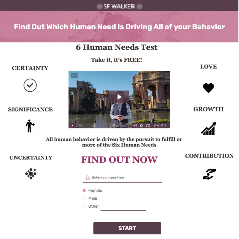 Six Human Needs Test